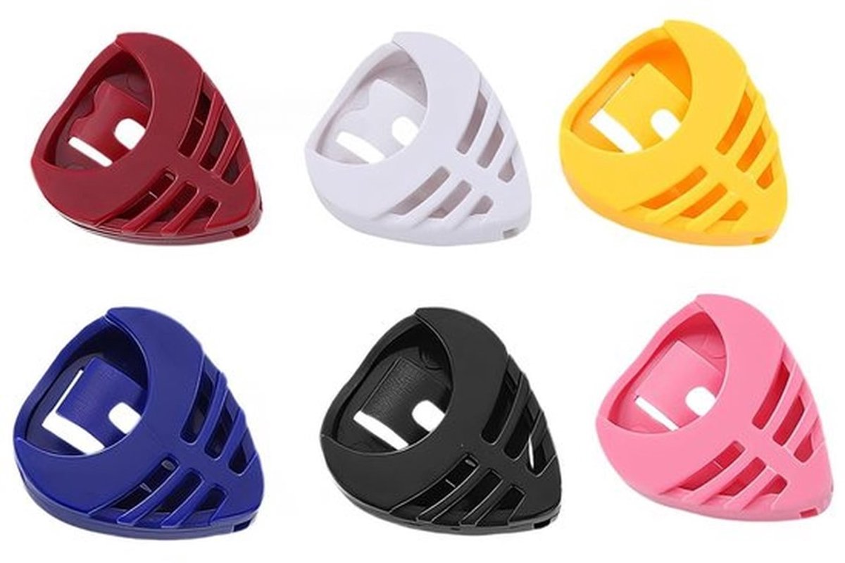Plectrumhouder - 6 Stuks - Eenvoudig te Bevestigen - Kunststof - Gitaaraccessoires - Organiseer je Plectrums - Geschikt voor Bas-Ukulele
