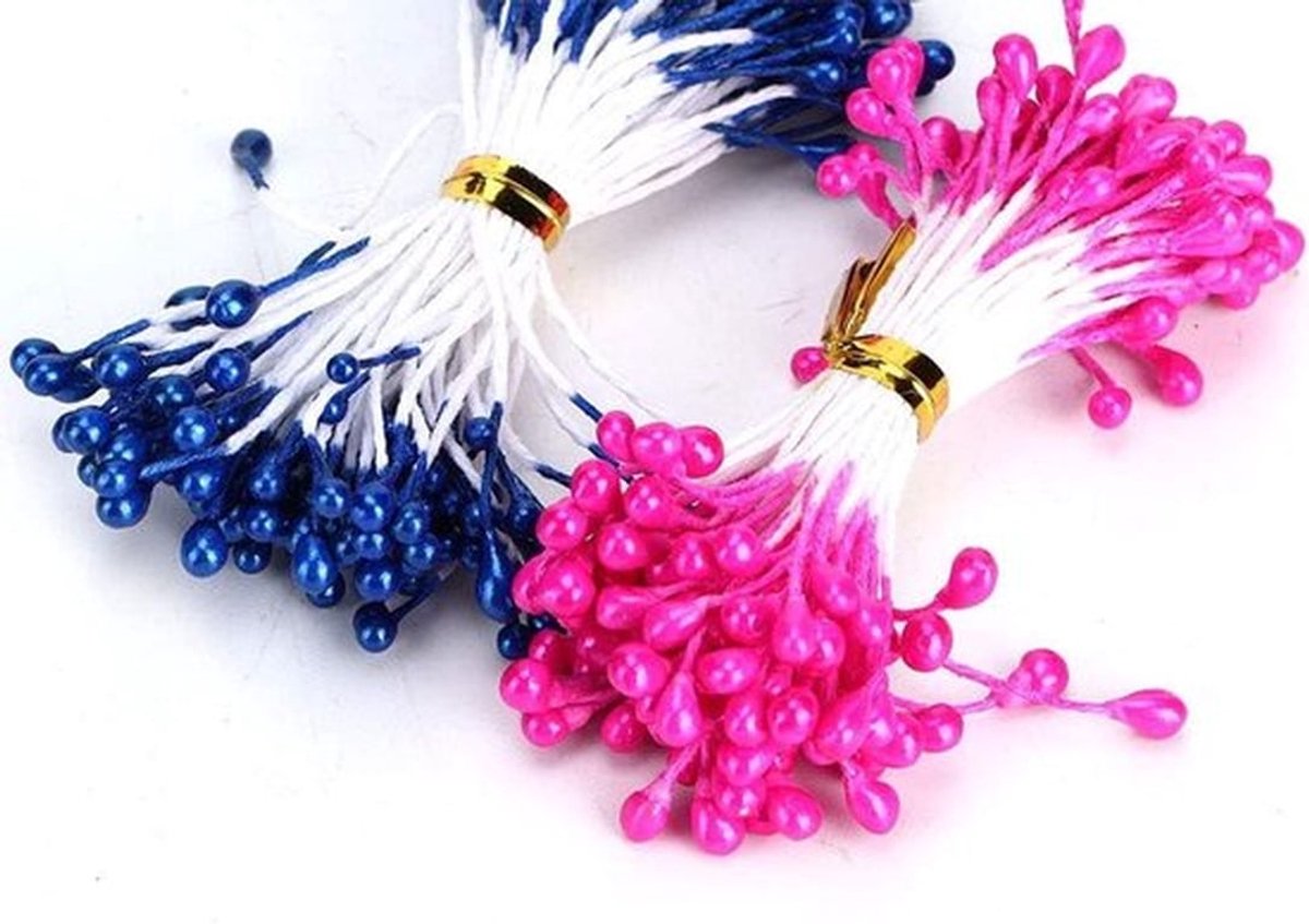 Meeldraden set - 900 stuks - Gemengde kleuren - Warme tinten - Kunstbloemen - DIY bloemdecoratie