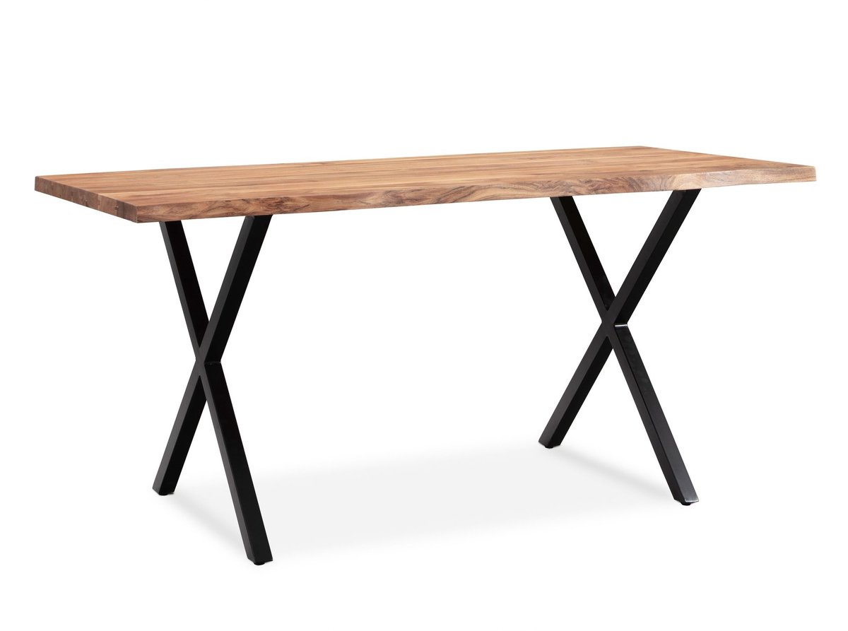 Bureau acaciahout zwart 160x80 cm Zwart
