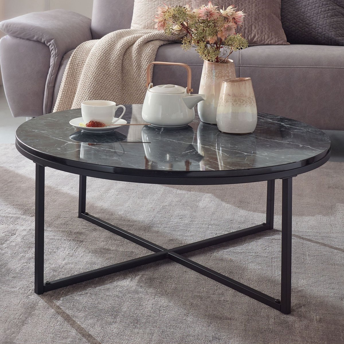 Sky Style Lily Salontafel Rond Zwart