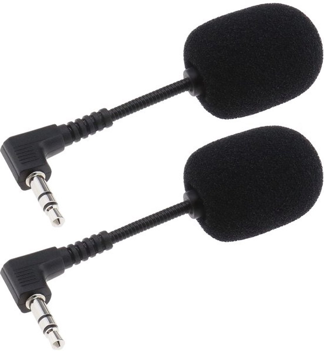 - 2 stuks mini-microfoon - 3,5 mm aansluiting - Draagbaar met 360 graden rotatie - Geschikt voor desktop - Ideaal voor uitleg en opname