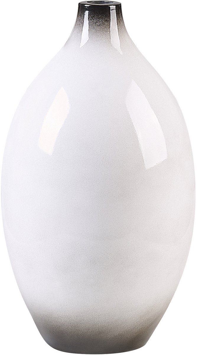 Beliani BAEZA - Decoratieve vaas - Wit - 36 cm - Terracotta