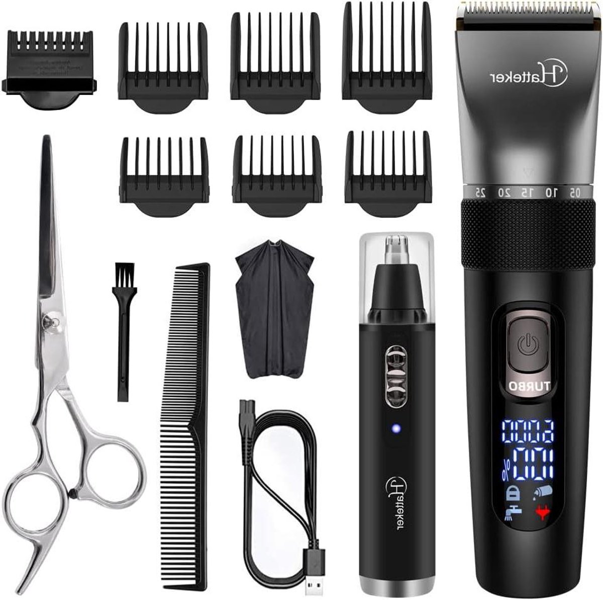 Draadloze Tondeuse Set - Haarknipper Baardtrimmer - Thuis Kapsels Maken - IPX7 Waterdicht - 21 x 17.3 x 5.6 cm