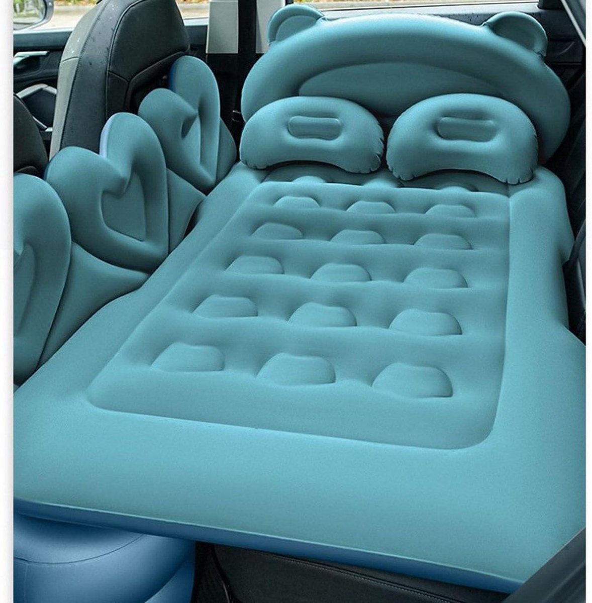 Automatras - Luchtbed Auto - Comfortabel Reizen - Inclusief Elektrische Pomp - Universeel - Donkerblauw