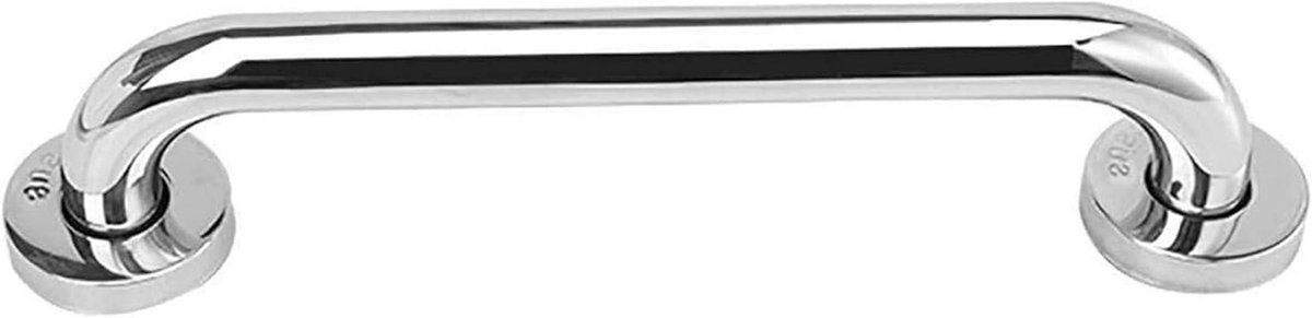 Badkamer Handgreep - Douchegreep Leuning - Veiligheid Verhogend - Antislip Gekarteld - 30 cm - Zilver