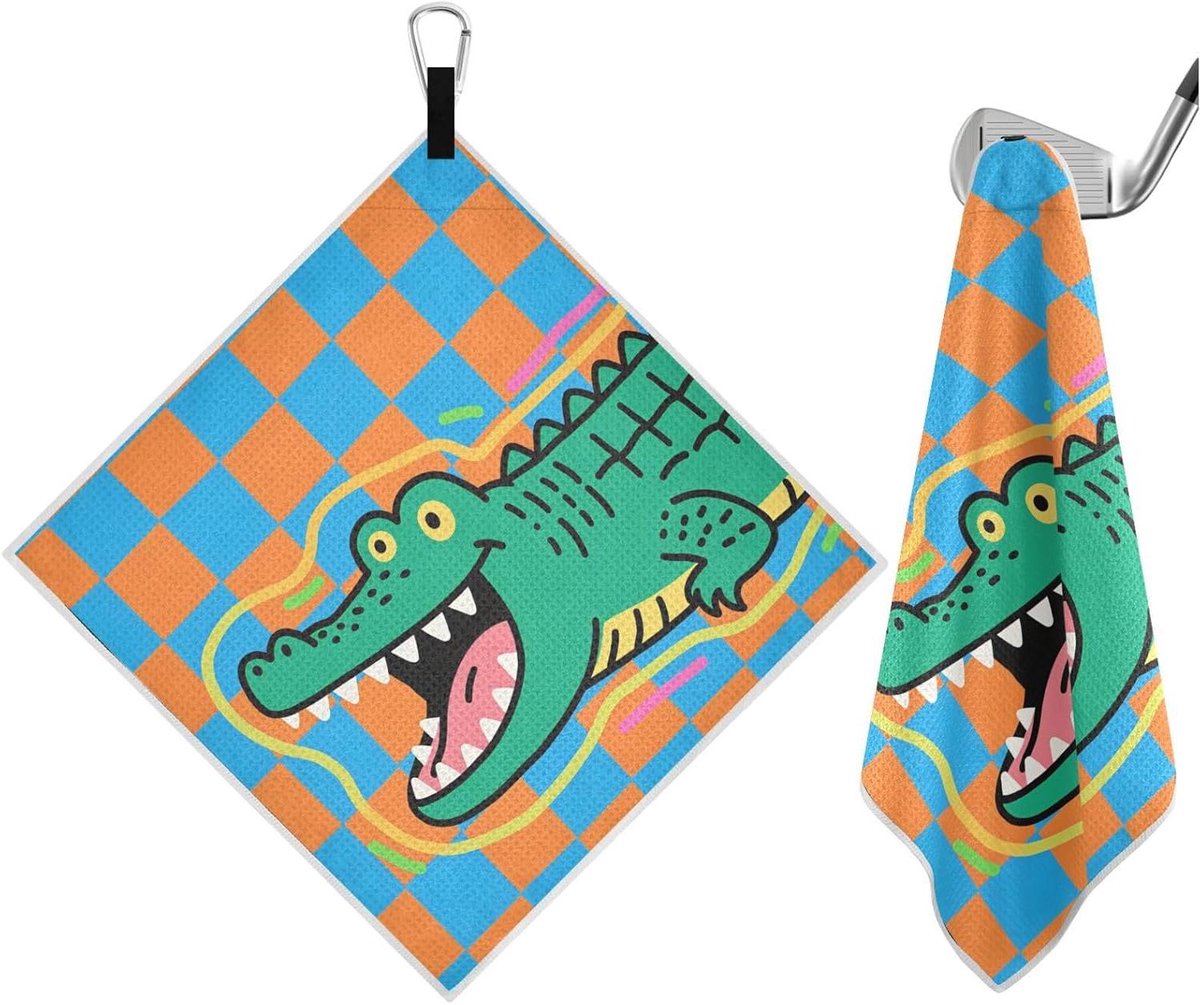 Disc golf handdoek - Golf handdoek Clubdoek - Golfbaan schoonmaken - Wafelpatroon voor vuilafvoer - 45 x 45 cm - Groen