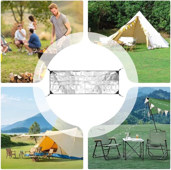 Kampeer Mat - Slaapmat Schuimfolie - Outdoor Kamperen - Dubbelzijdig Waterdicht - 70 x 200 cm - Zilver — afbeelding 5