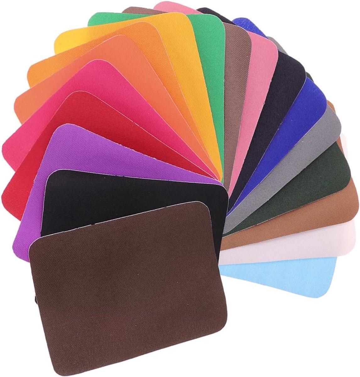 Stof Reparatiedoekjes - Kleding Patches Jeans - Kleding Repareren - Zelfklevend Strijkbaar - 18 Stuks - Kleurrijk