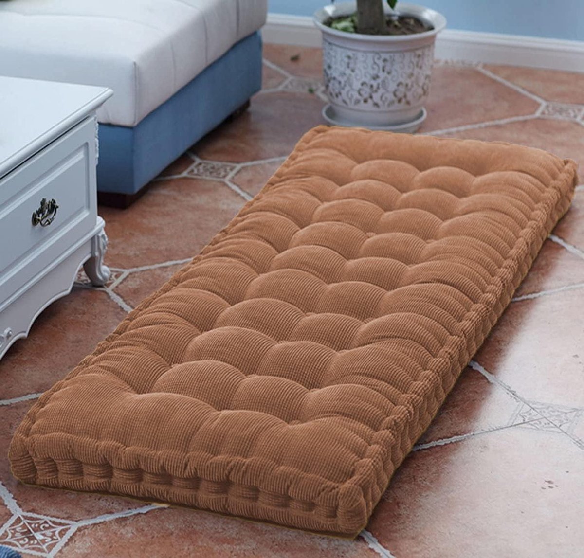 Bankkussen Tuinbank - Kussen voor bank - Comfortabel Zitten - Extra Dik - 120 x 40 cm - Bruin