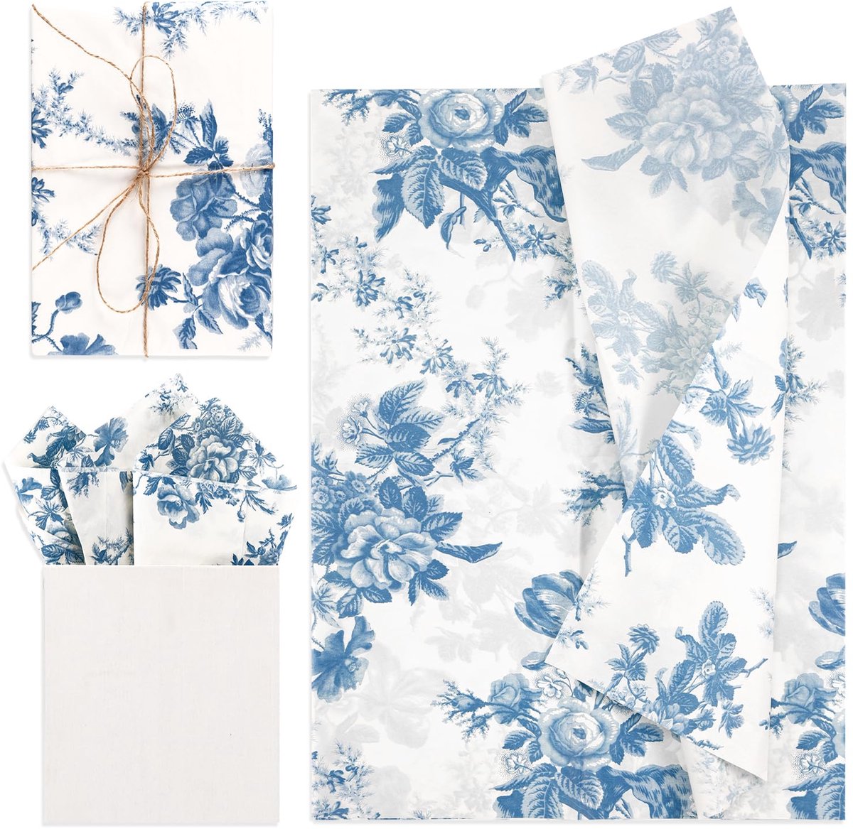 Dailygoods - 30 Stuks Peony Tissue Papier - 35x50cm Voor Cadeaus