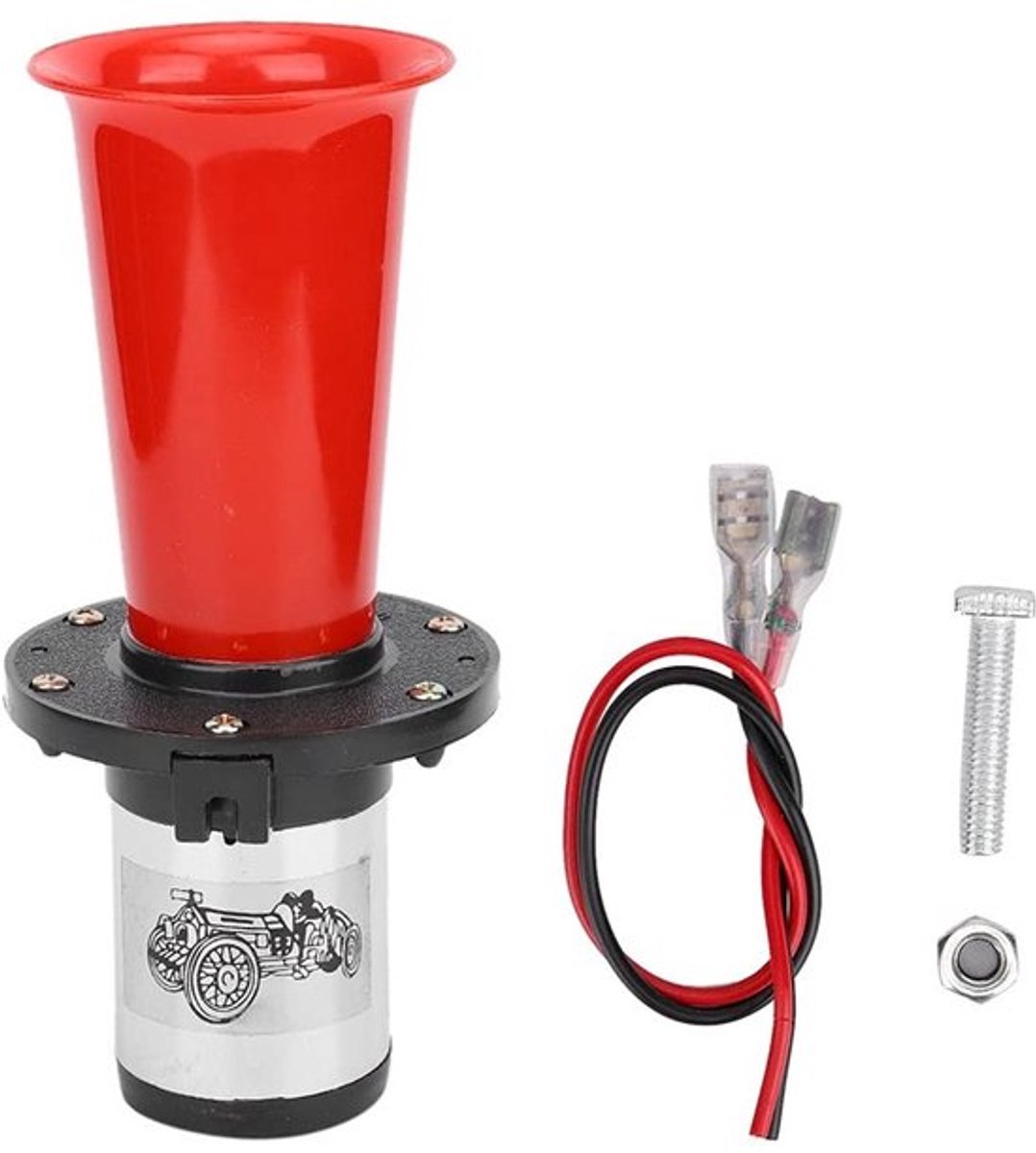 - Vintage OOGA AHOOGA Klassieke Autohoorn - Super Luide Antieke Luchtfluit - Perfect voor Auto's en Trucks - 12V - Ideaal voor Klassieke Voertuigen
