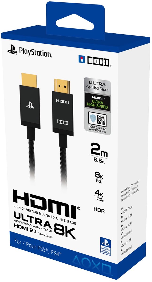Dailygoods - 2 Meter HDMI Kabel Ultra High Speed voor PlayStation 5