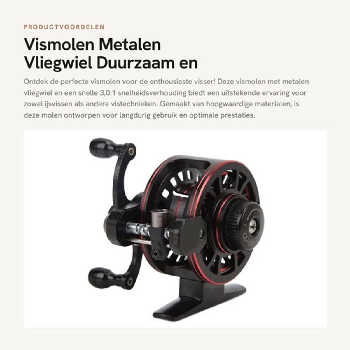 Vismolen Metalen Vliegwiel - Dubbele Snelheid - Gevlochten Vislijn - IJsvislijnhaspel - Stevig/duurzaam - Automatisch Rangschikkingssysteem - Visserijmolen