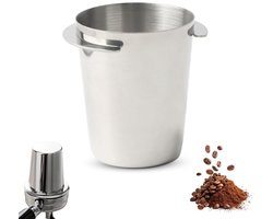 Dailygoods- Doseerbeker 51 mm - Roestvrij Staal - Koffiedoseerbeker - Espresso-accessoires - Zeefhouder - Poedertoevoeronderdeel - Duurzaam en veilig - Koffiemaatbeker