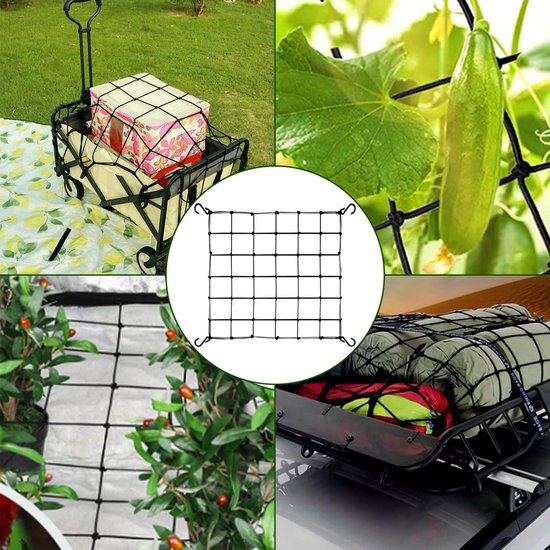 Pflantensteunnet 60x60 cm, Elastisch Kweeknet voor Tuinplanten — afbeelding 2
