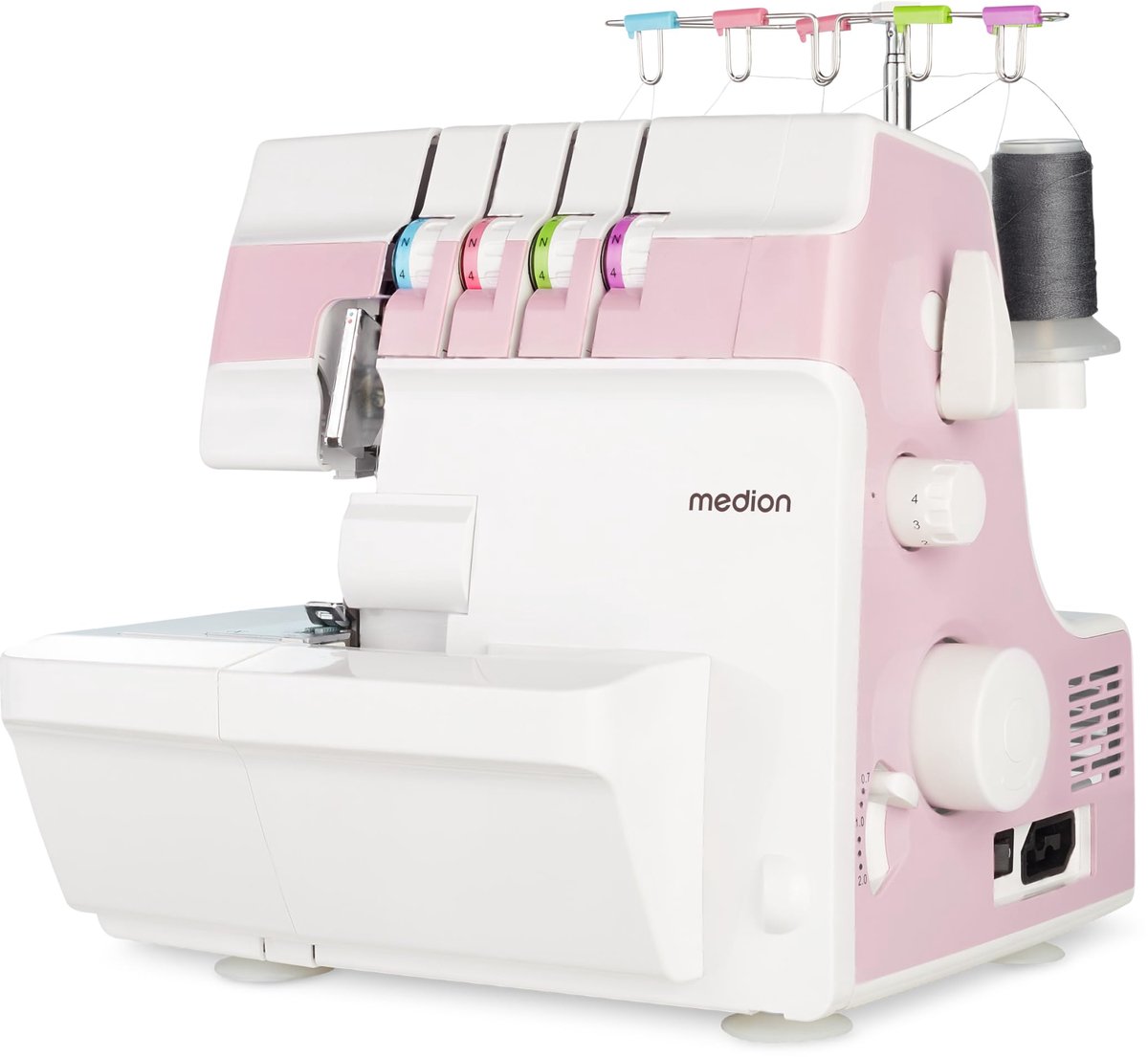 Overlock Naaimachine – 4-Draads – 90W – LED Verlichting – Vrije Arm – Inclusief Voetpedaal en Accessoires