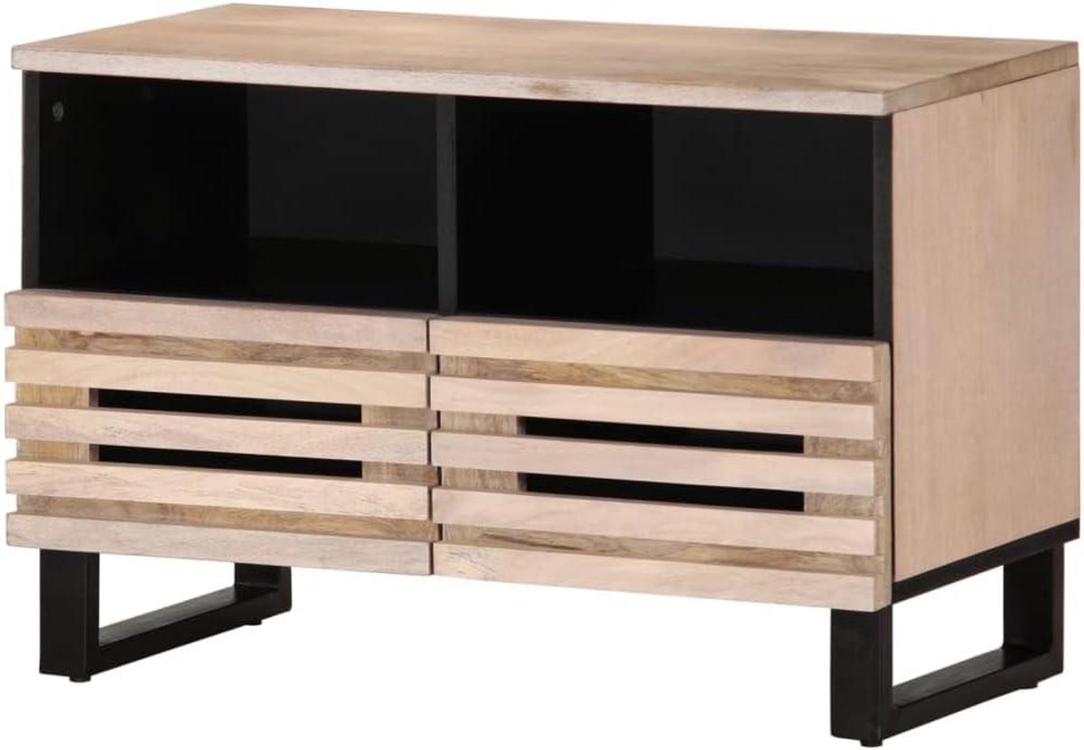 Tv-meubel - Mediabuffet - Woonkamer Inrichten - Massief Hout - 70 cm - Wit