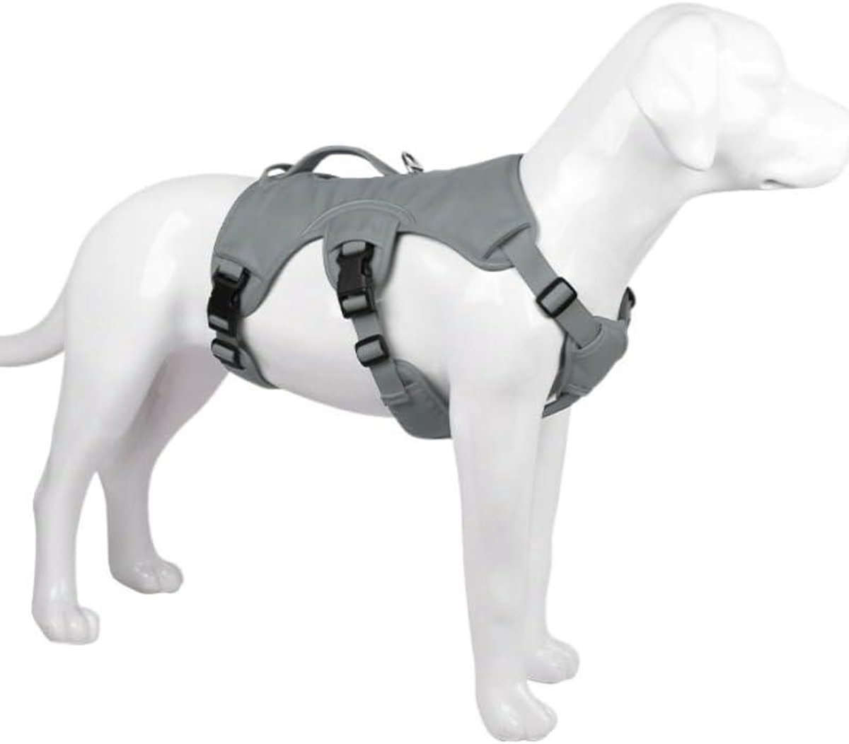 Honden Tuigje - Huisdier harnas - Veilig uitlaten - Anti-ontsnapping ontwerp - S(54-69cm) - Grijs