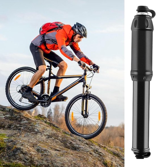 Draagbare Fietspomp - Mini Bandenpomp - Fietsbanden Vullen - Compact Robuust Ontwerp - 150 g - Zilver — afbeelding 4