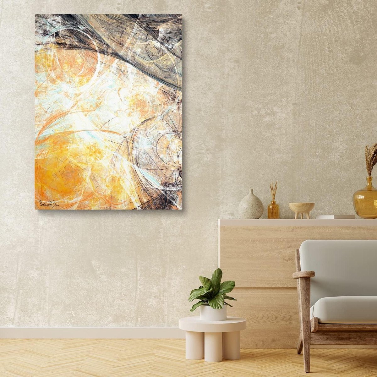 Acrylglas Schilderij - Wanddecoratie Abstract - Woonkamer Aankleden - 5mm Dik Acryl - 40x60 cm - Meerkleurig