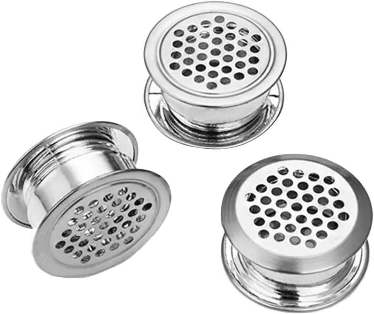 Ventilatierooster Set - Luchtrooster Afdekking - Meubilair Ventileren - Dubbelzijdig Verstelbaar - 5 stuks - Zilver