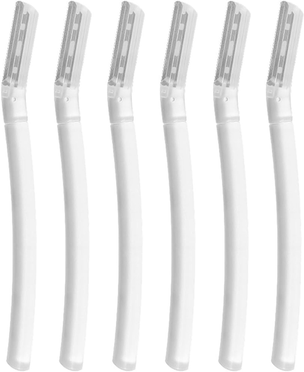 Set van 6 Herbruikbare Gezichtsscheermesjes voor Vrouwen en Mannen, Professionele Dermaplaning en Wenkbrauwscheermesjes voor een Glad Gezicht