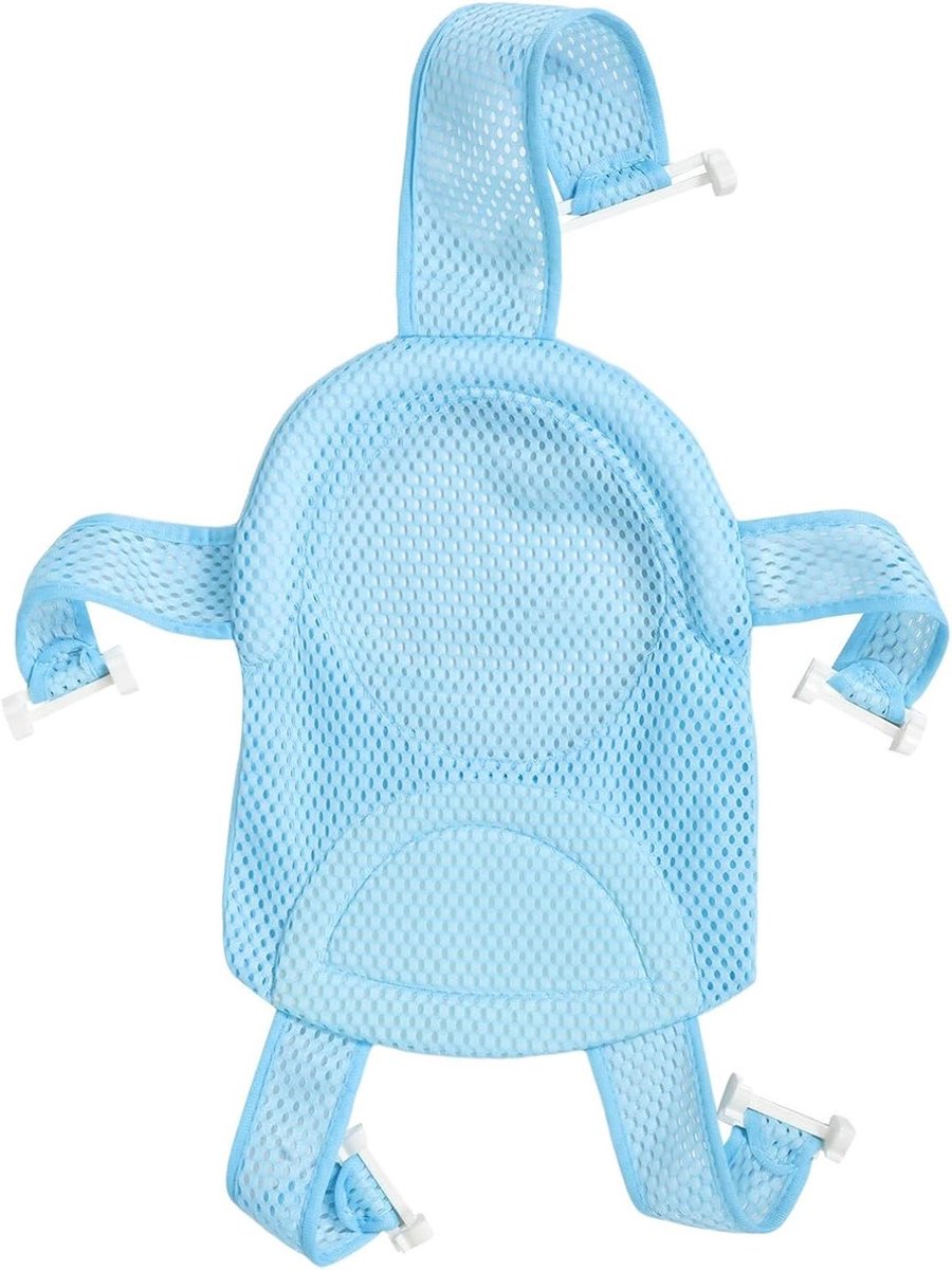 Baby Badkussen - Baby Douchemat Net - Veilig Baden - Ergonomische Ondersteuning - 29 x 40 x 3 cm - Hemelsblauw