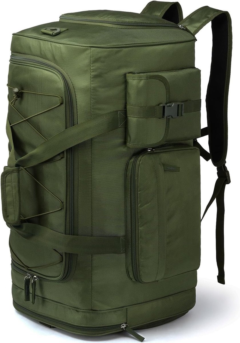Grote Sporttas voor Reizen, 75 Liter, Weekend Rugzak met Schoencompartiment, Ideaal voor Training en Sportactiviteiten