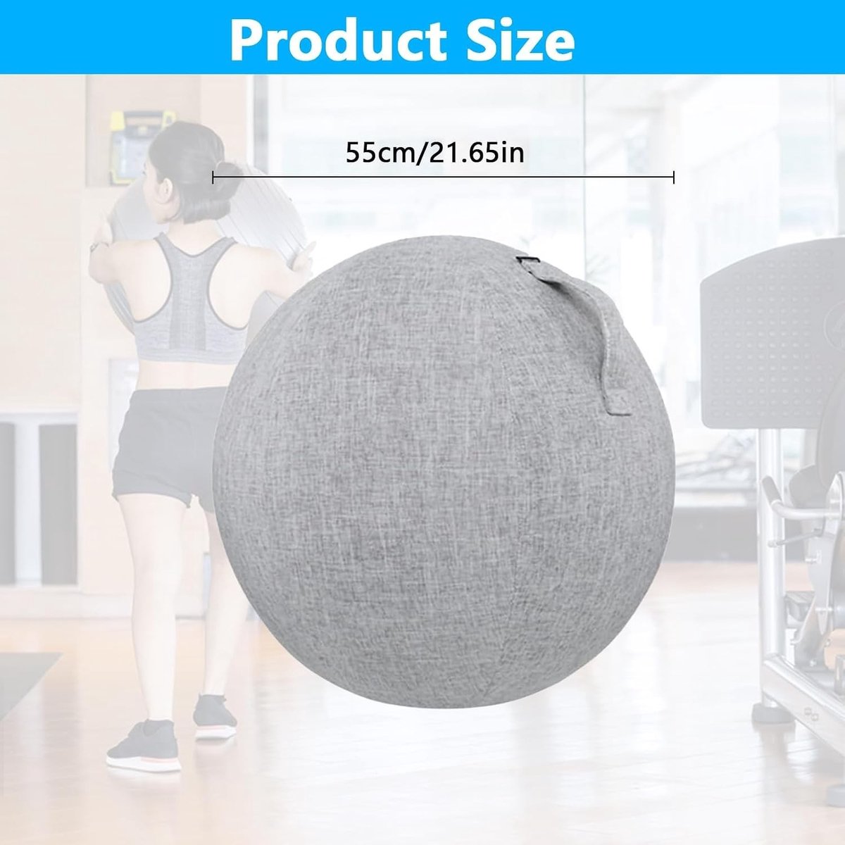Yoga Ball Cover 21.6 inch - Beschermhoes voor Fitnessbal, Balansbal en Zitbal, Ideaal voor Yoga en Oefeningen