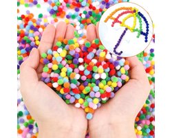 2000 Mini-Pompons 5 mm - Kleurrijke Knutselpompons voor Creatieve Projecten