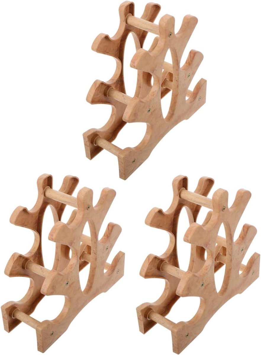Dumbbell Rack - Gewichtsrek Organizer - Kracht Training - Versterkte Steun - 23 x 22.5 x 8.5 cm - Lichtgeel