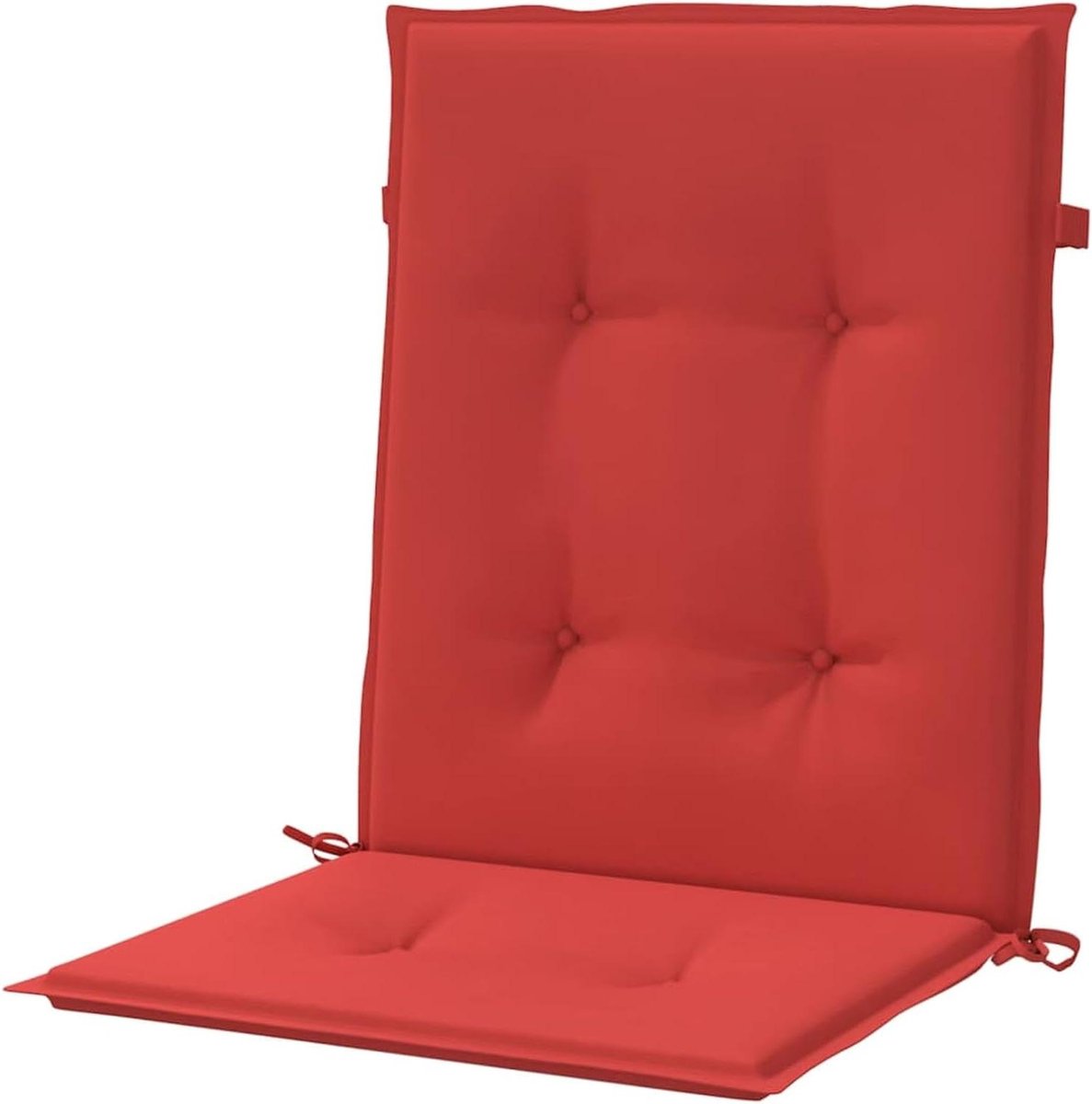 Tuinkussen Laag Rugleuning - Stoelkussen Zitkussen - Comfortabel Zitten - Waterafstotend Oxford Materiaal - 100 x 50 cm - Rood