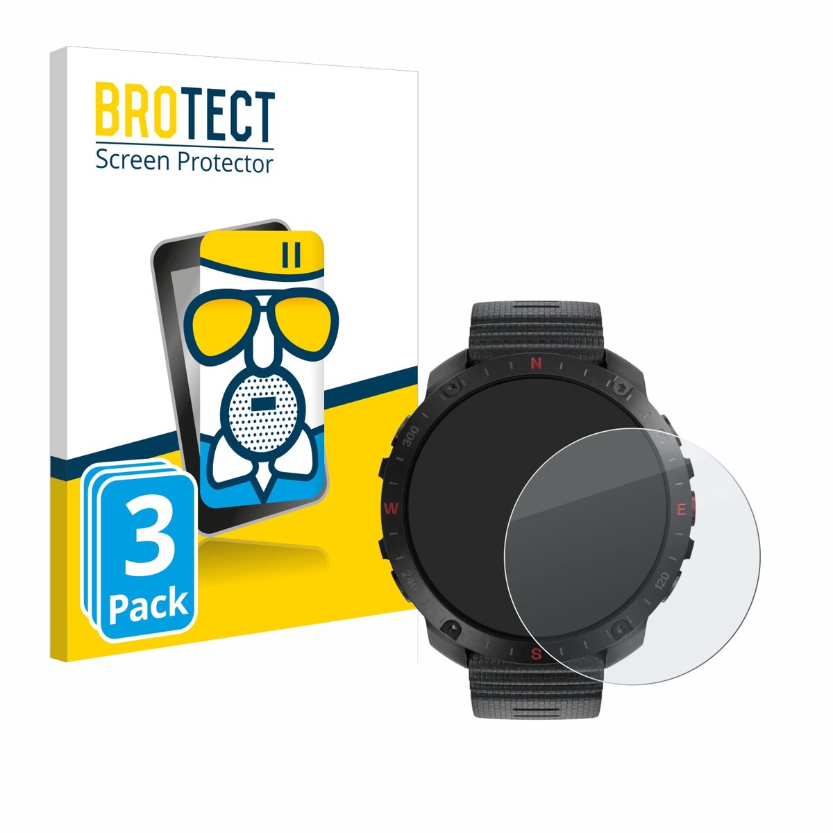 BROTECT - Screenprotector voor Polar Grit X2 Pro - Folie Beschermfolie Beschermglas matte 3 Stuks