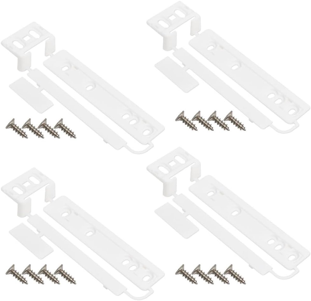 Universele Deurschuiven voor Koelkast en Vriezer met Beugels en Clips - Installatieset voor Deuren en Montageaccessoires