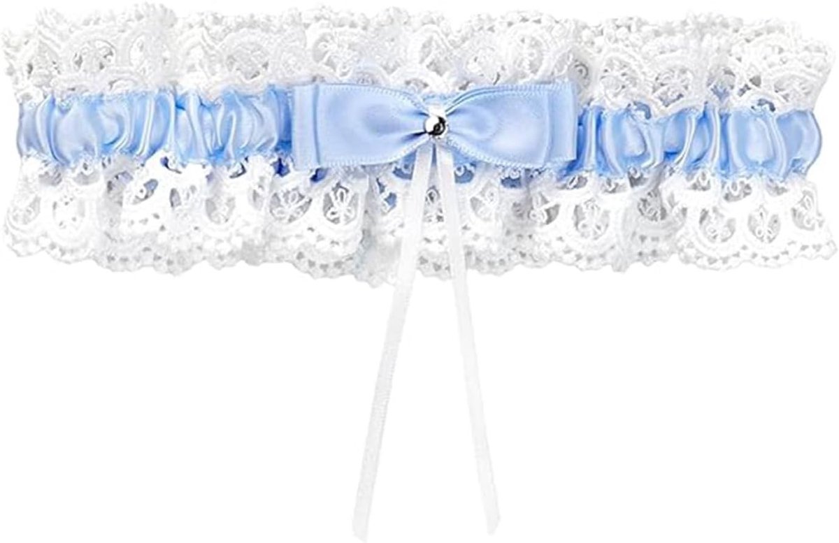 Elegante Kousenband voor de Bruiloft met Strik en Elastische Kanten - Perfect Cadeau voor de Bruid en Gasten