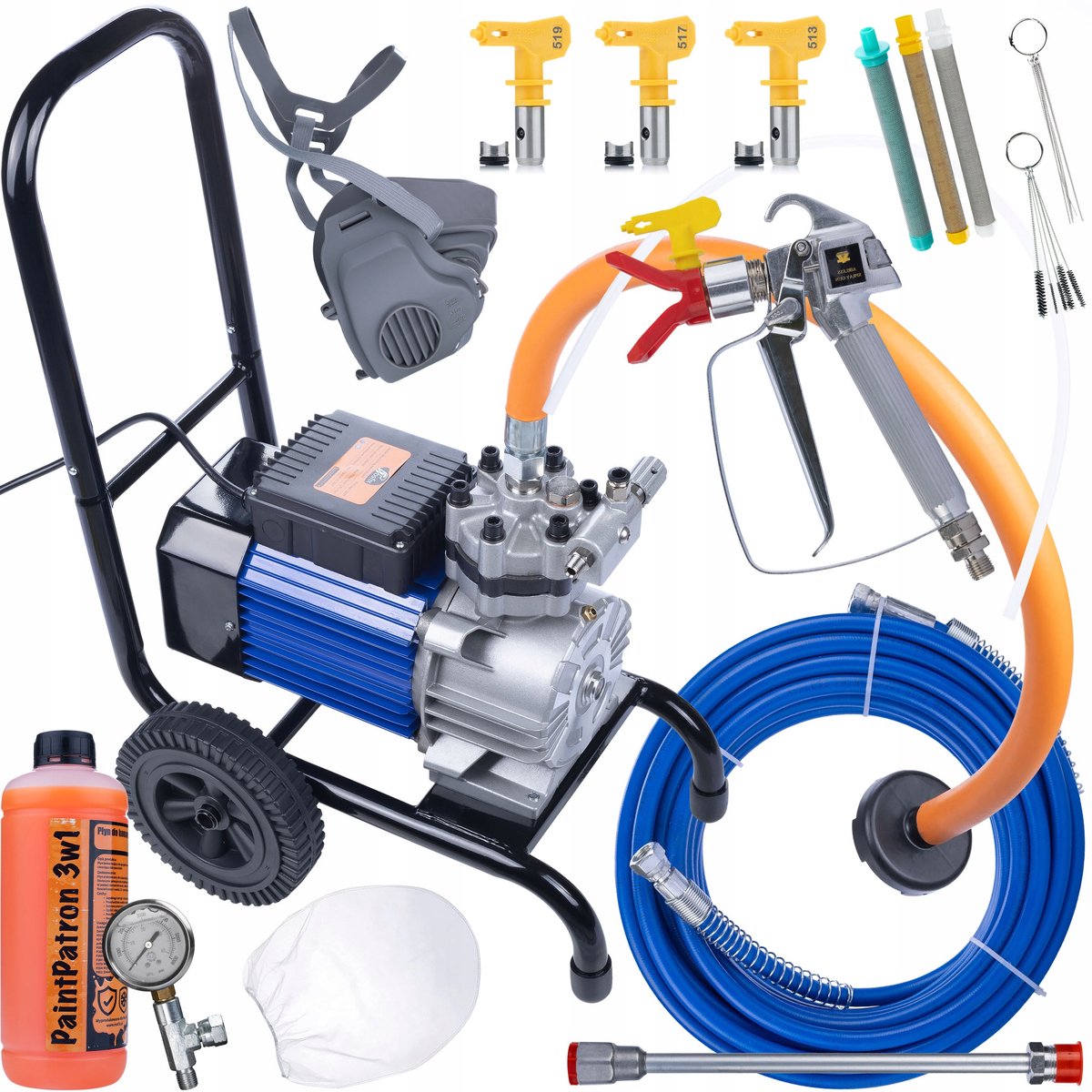 Rosfix Airless Verfspuit Strong Storm 990 BSS07 - Membraanpomp 3500 W - 18 L/min - 220 bar