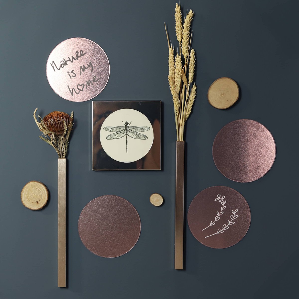 Beschrijfbare Magneetlabels Rond Kobalt Blauw 12cm - Kamer26
