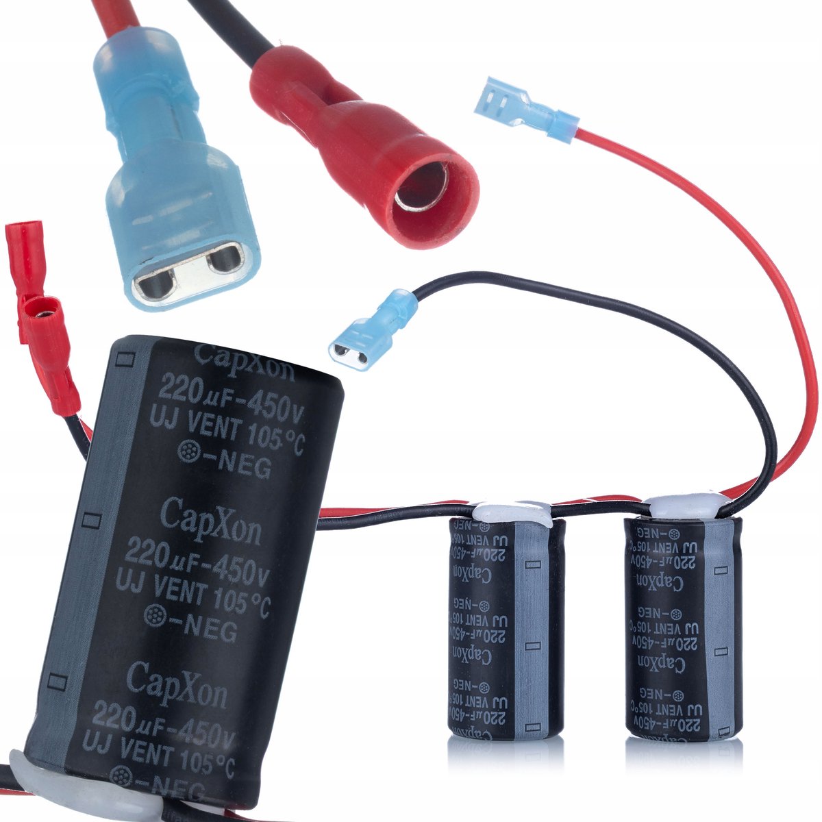 Rosfix Condensator Set CapXon - Elektrolytische Condensator 2x220µF 450V