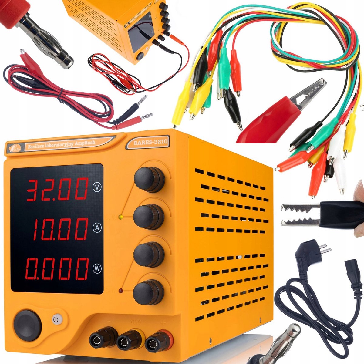 Rosfix Laboratorium Voeding AmpRush RARES-3210 Set - 0–32V 10A Spanning - Precisie 0,01V 0,001A
