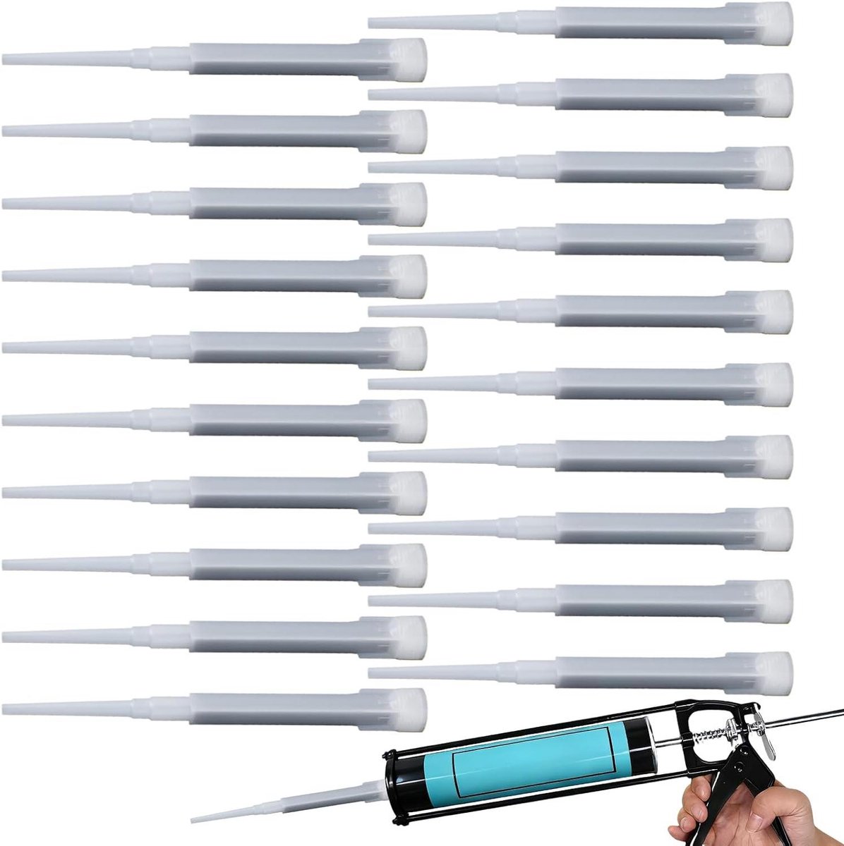 Mengmondstuk Voor Lijm - Mengsproeier Lijmkit - Precisie Lijm Toepassen - Luchtzakjes-vrije Extrusie - 20 Stuks - Injectie