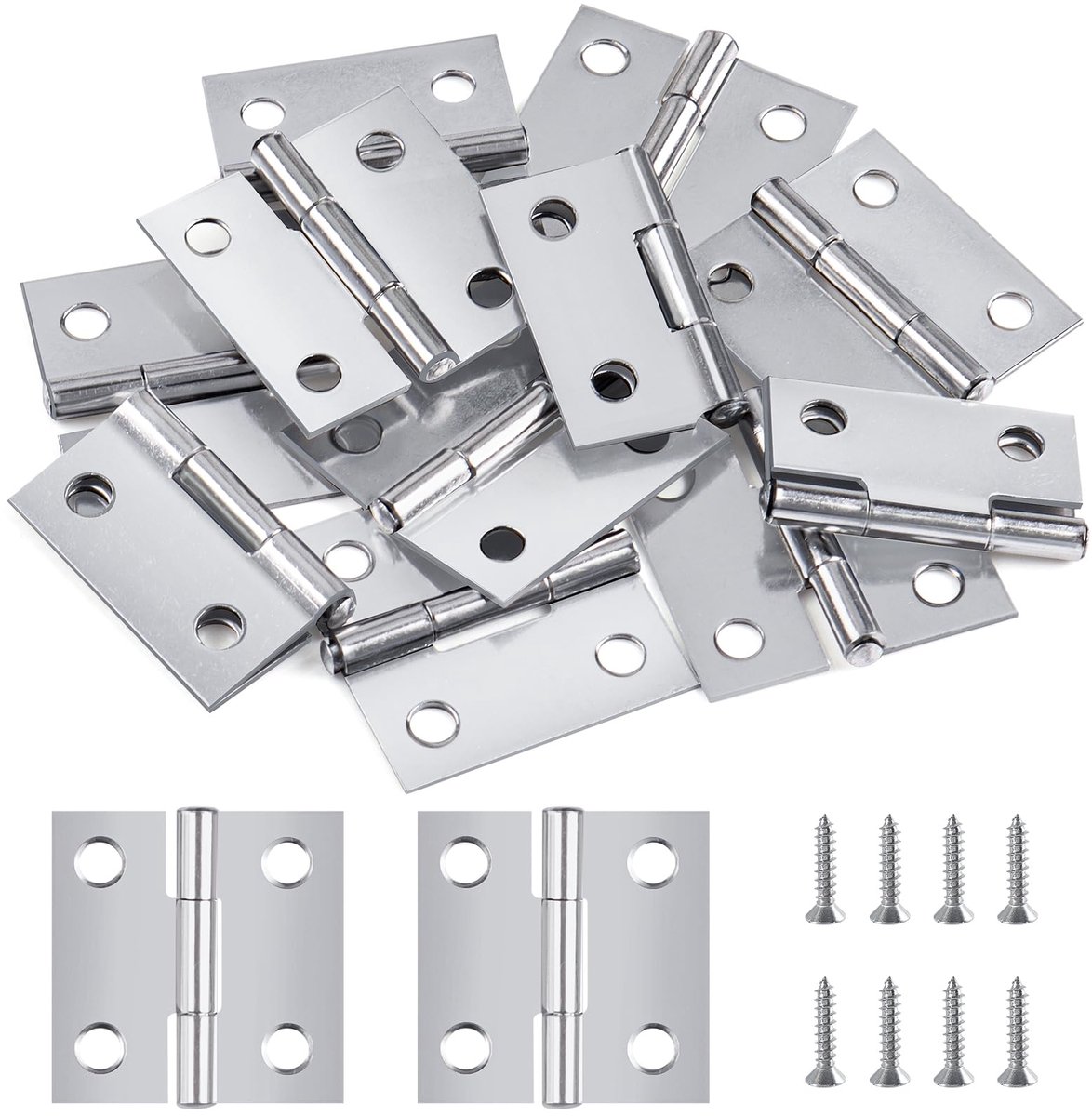 Klein Scharnieren Klapbaar 25mm x 25mm, Set van 12 Stuks Roestvrij Staal