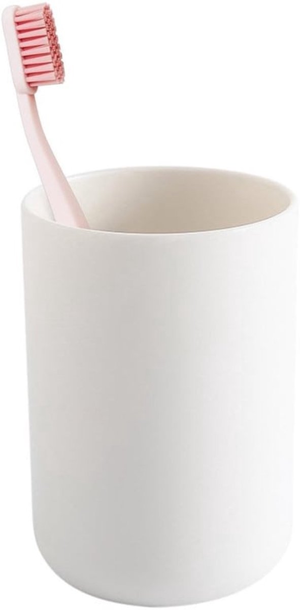 Tandenborstelhouder - Witte Bekers - Herbruikbare Water Cup - Duurzaam PP Materiaal - Lichtgewicht - 300 ml - Drinkbeker