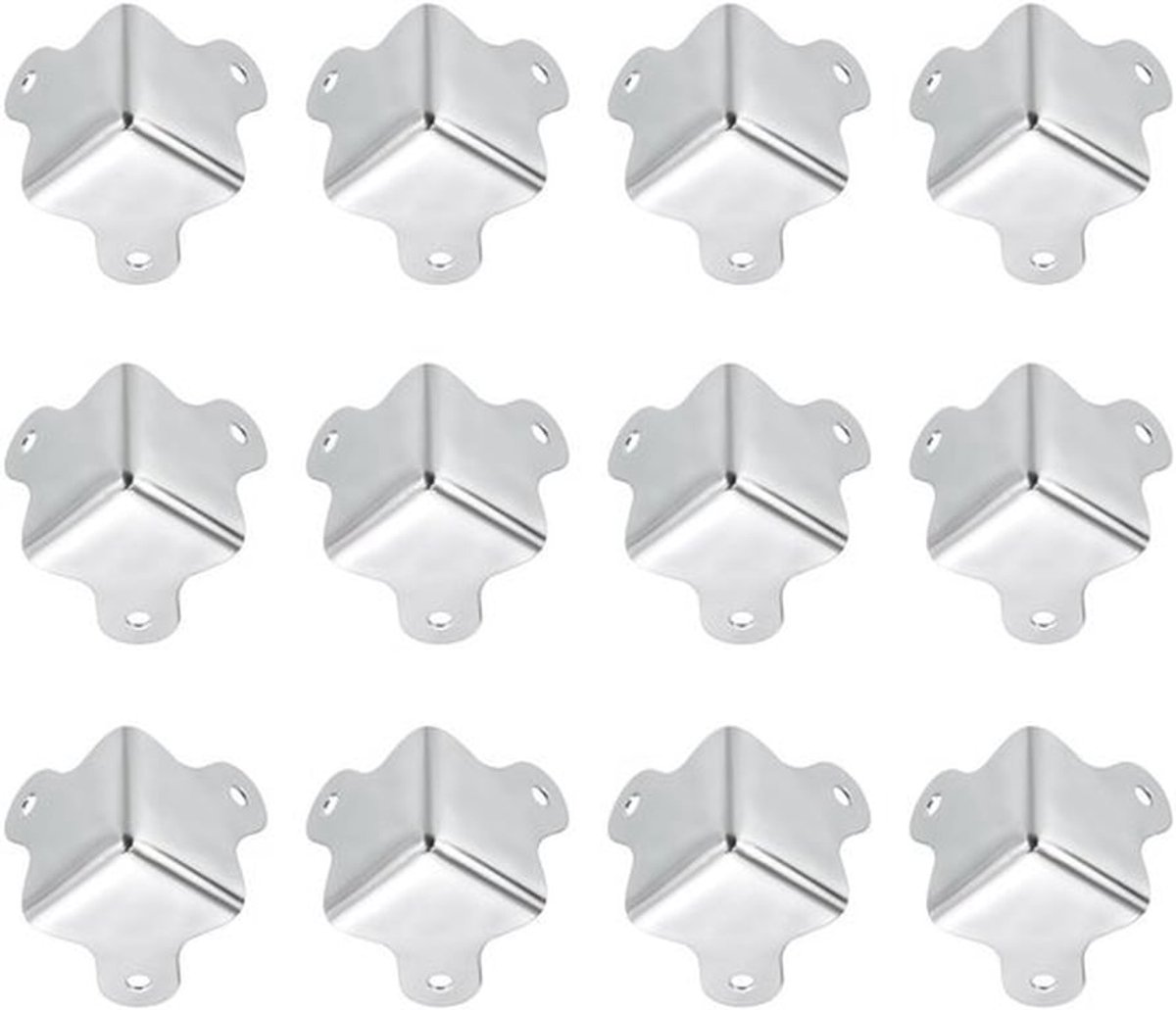 Hoekbeschermers 24 Stuks - Metalen Hoekbeugels - Randbescherming 30 x 23 mm - Decoratieve Hoekbracehoes - Stevig Metaal - Voor Meubels en Opbergdozen