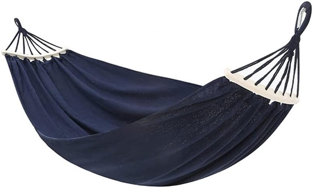 Outdoor Hangmat - Kampeerhangmat Hangstoel - Ontspannen Buiten - Anti-rollover Ontwerp - 190 x 150 cm - Blauw