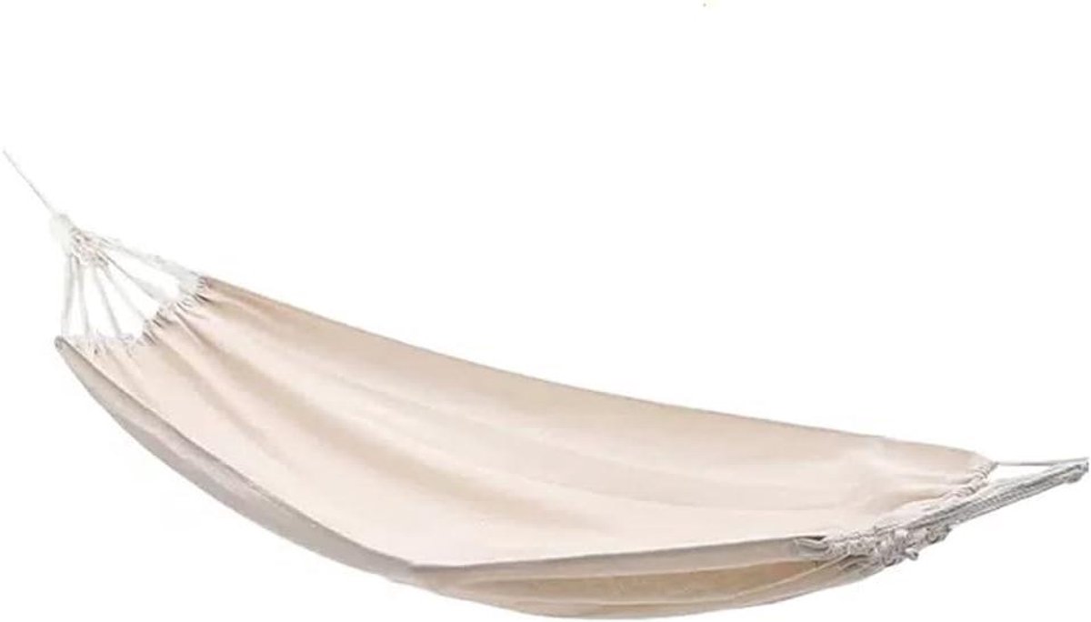 Outdoor Hangmat - Kampeerhangmat Reisstoel - Ontspannen in de natuur - Anti-rollover ontwerp - 190 x 150 cm - Wit
