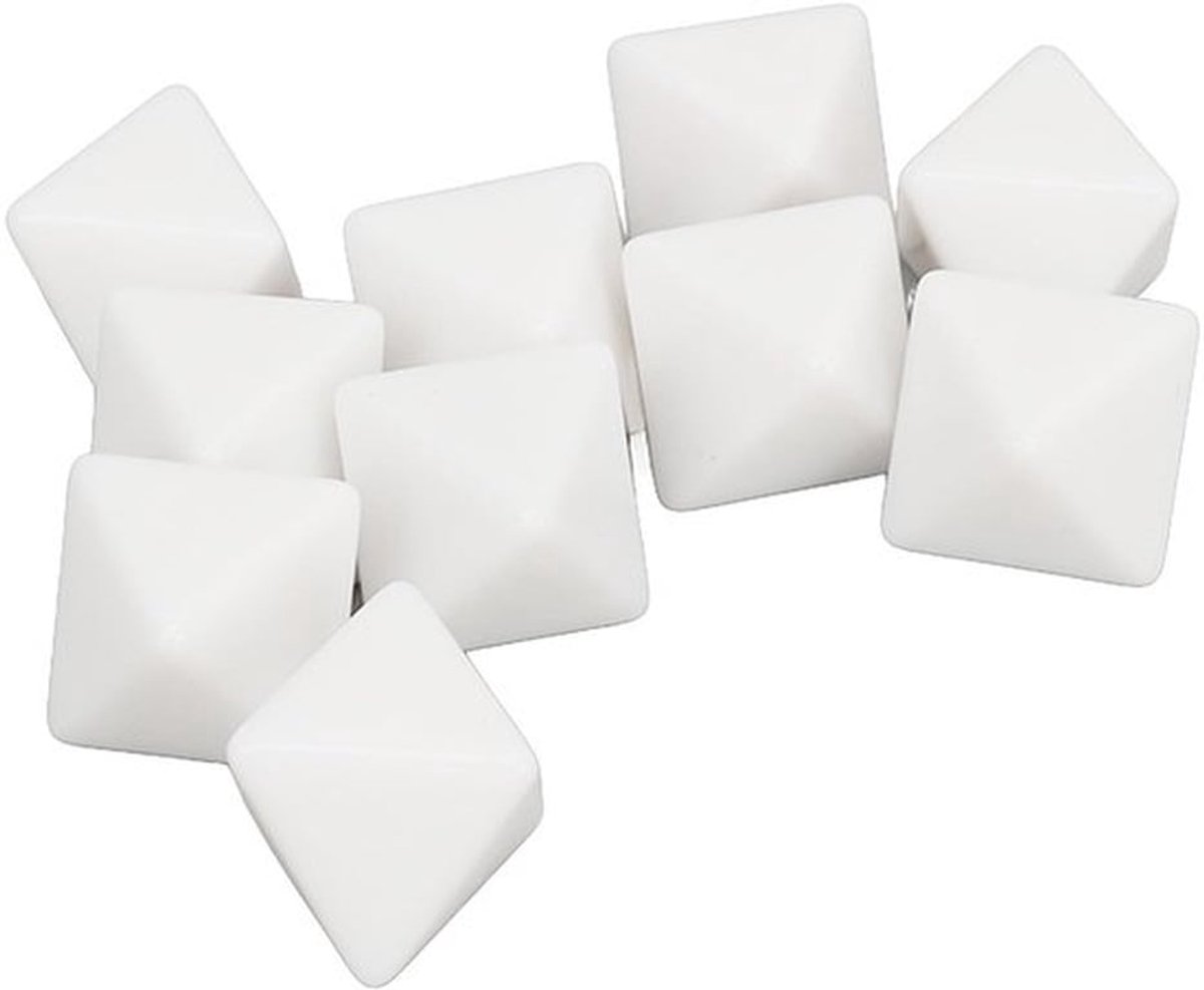 Dobbelstenen Set 20 Stuks - Duurzaam Kunststof - 8-zijdige Dobbelstenen - Lichtgewicht - Slagvast - Ideaal voor Onderwijs en Spellen - Dobbelsteen