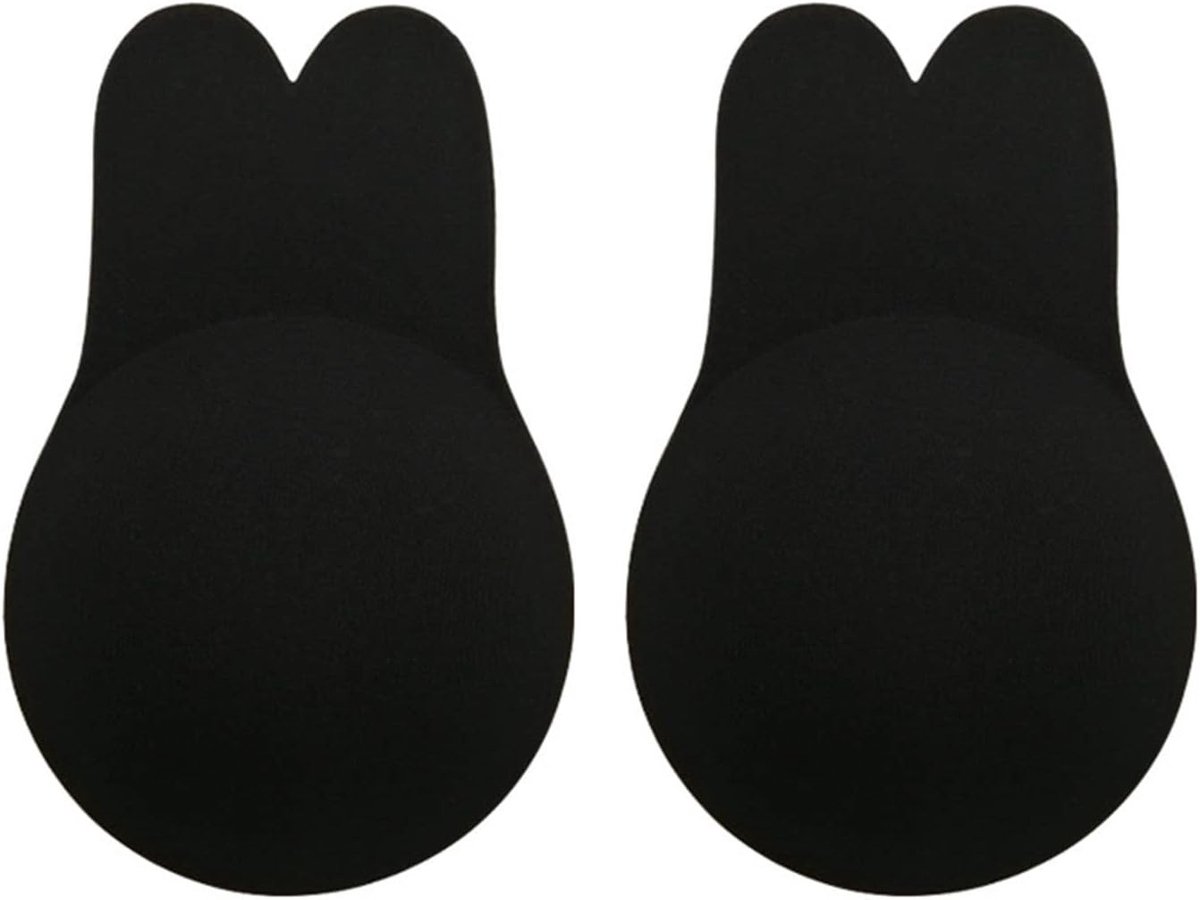 Adhesieve Siliconen Bh voor Dames - Ademend, Strapless en Push-up met Tepel Covers voor Jurken zonder Rug (Zwart)