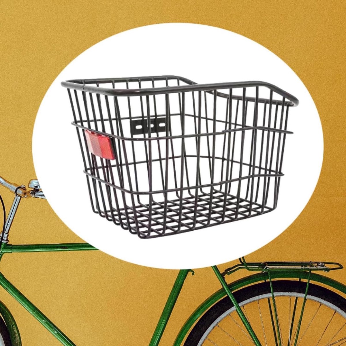 Fietsmand Achterop - Fietsmand IJzer - Boodschappen Vervoeren - Stevige IJzeren Constructie - 31x21x26 cm - Zwart