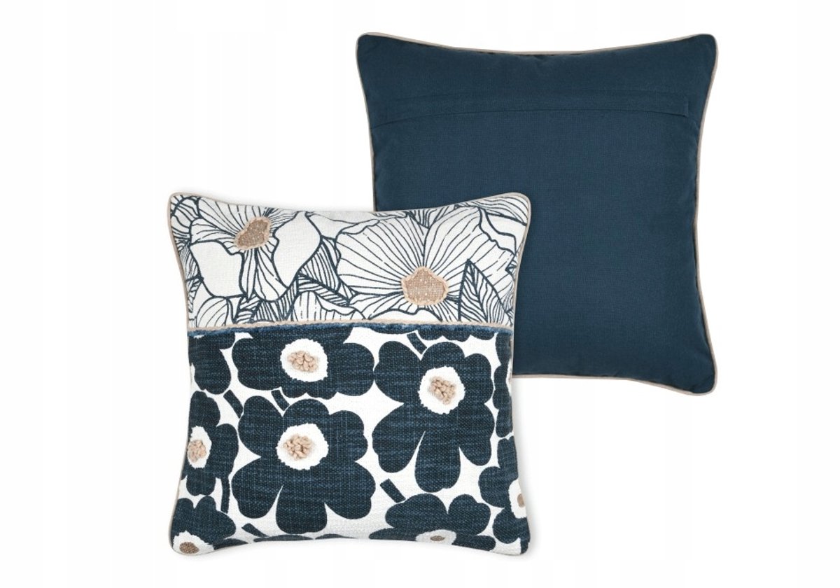 Decoratieve Kussenhoes 40x40 cm met 3D Bloemenprint - Boho Stijl