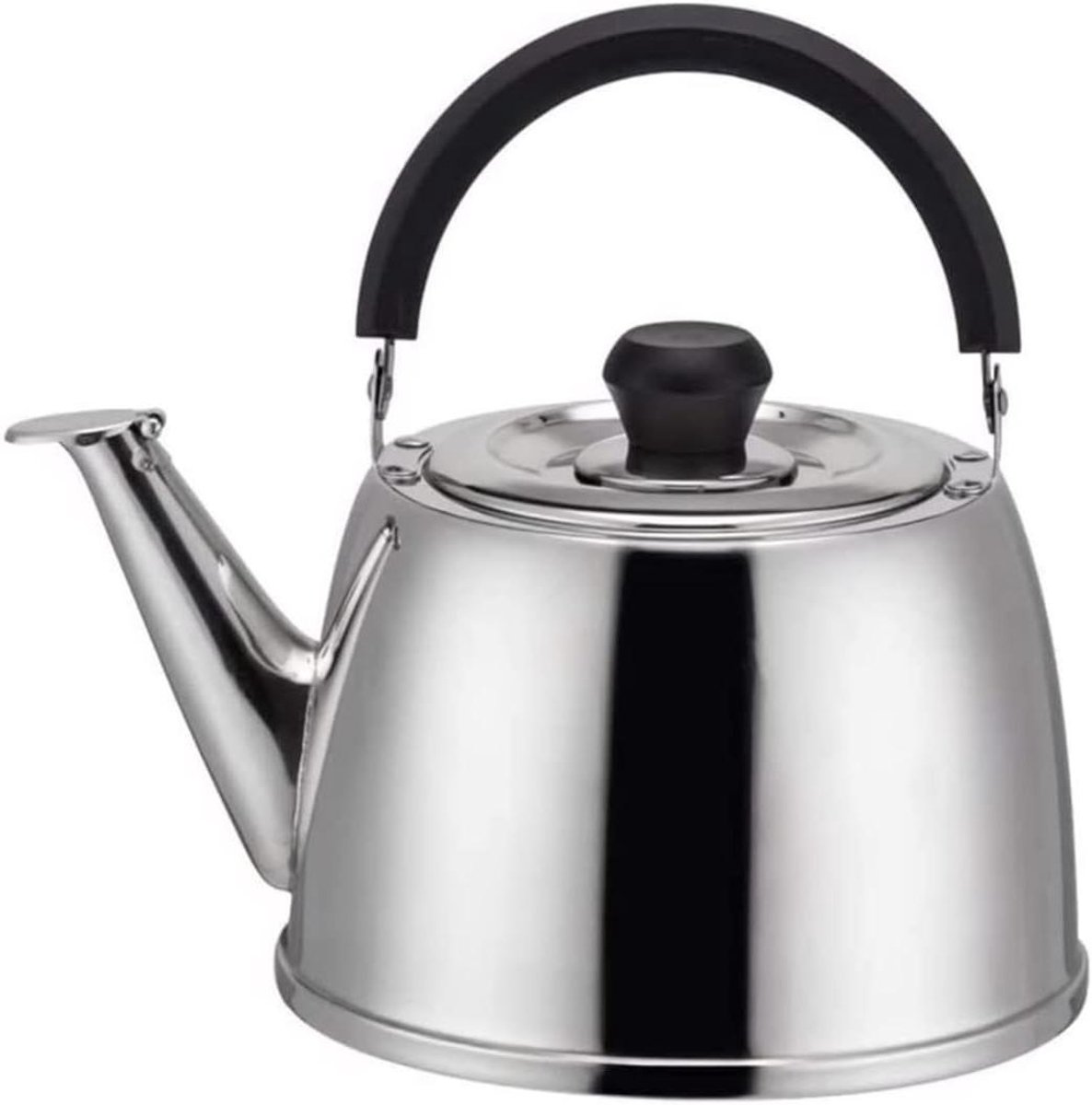 Fluitketel RVS - Waterketel Theeketel - Water Koken - Luid Fluitend Geluid - 4L - Zilverkleurig